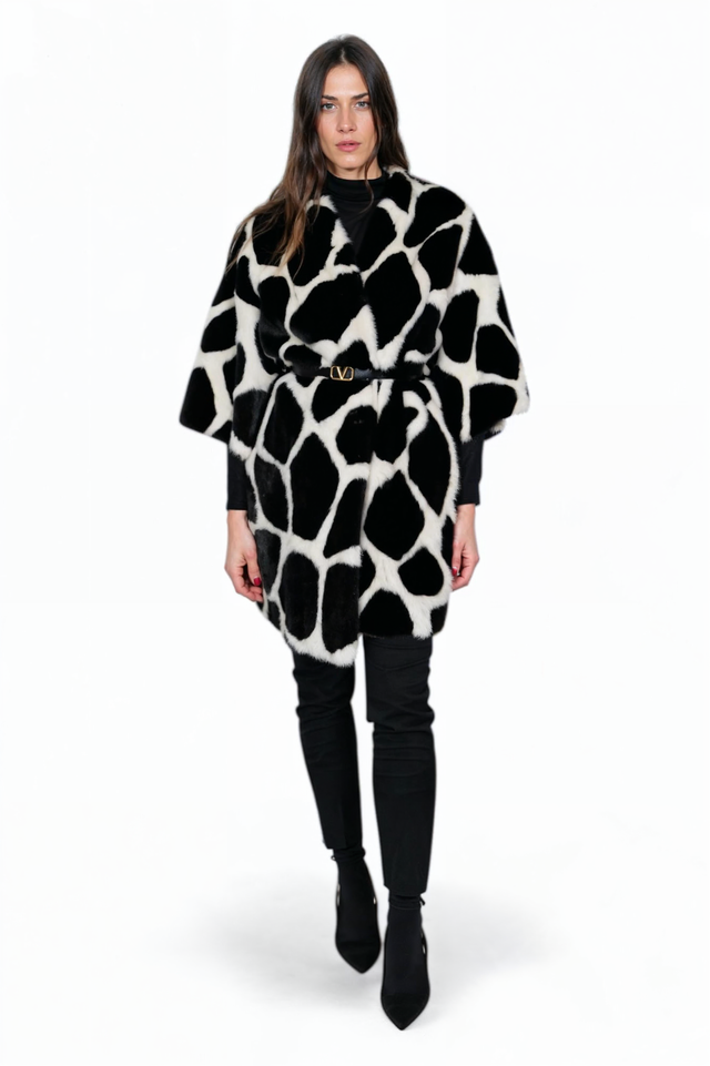 定価75900円masu 2021aw FUR PRINT GOWN COAT 定価75900円masu 2021aw FUR PRINT GOWN COAT