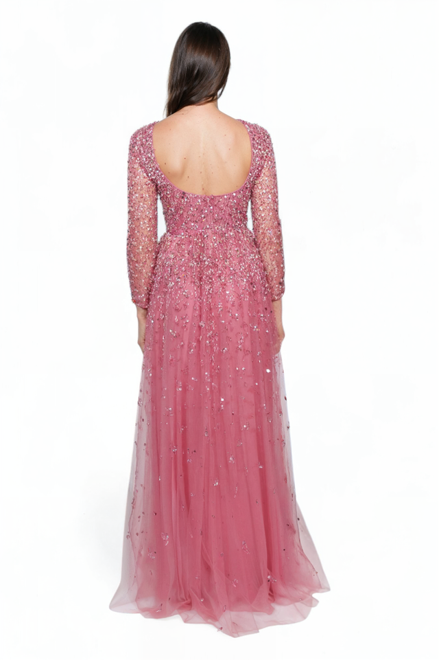 Valentino Sequined Pink Tulle Gown - Radiant Elegance