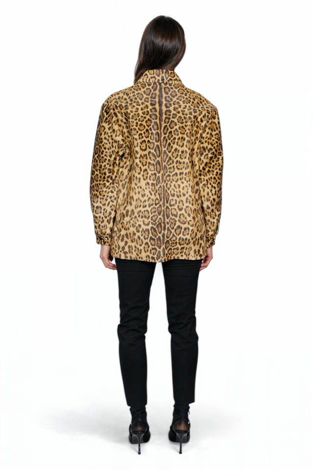 Valentino Leopard-Print Calf Hair Jacket