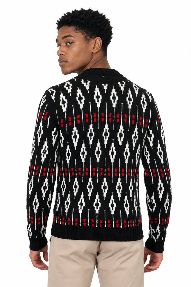 Valentino Geometric Fair Isle Jacquard Crewneck Sweater