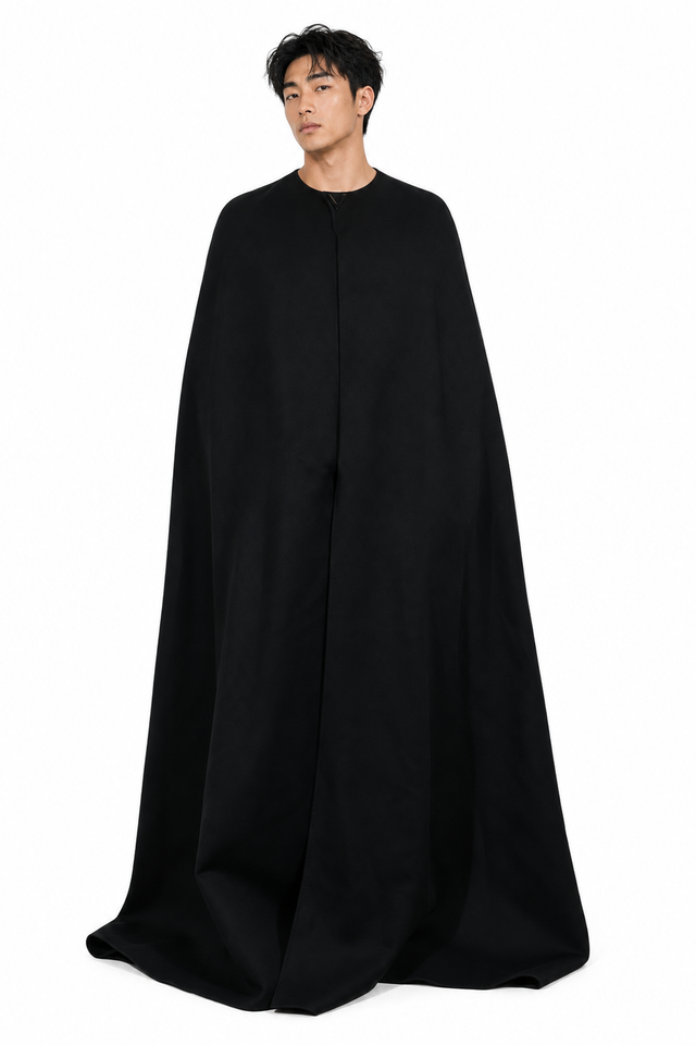 Valentino Floor-Length Wool Cape