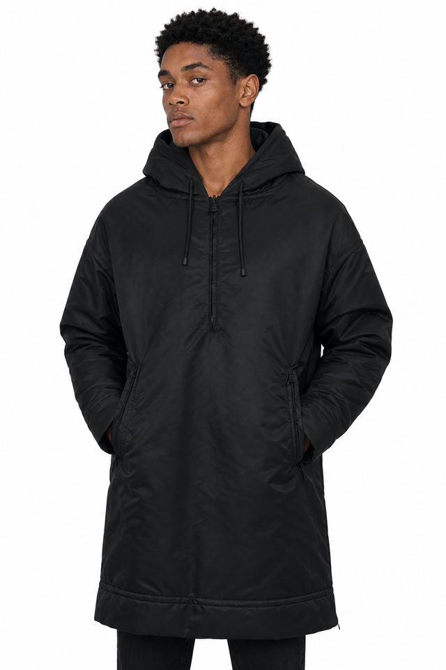 Valentino Hooded Half-Zip Oversized Parka