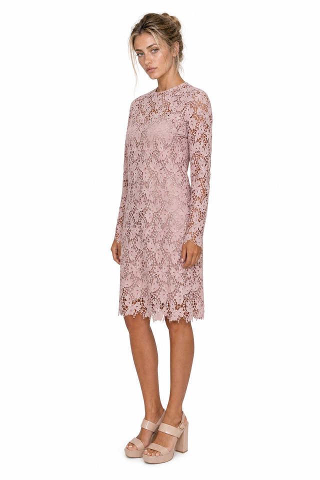 Valentino Garavani Floral Guipure Lace Shift Dress