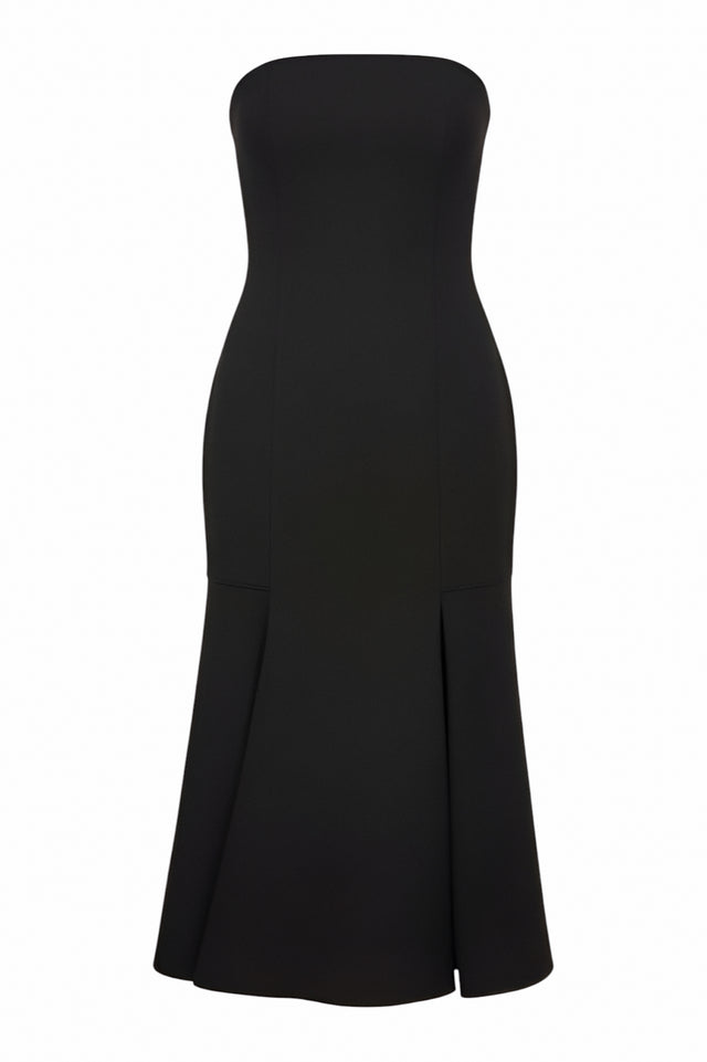 Valentino Strapless Green Midi Dress