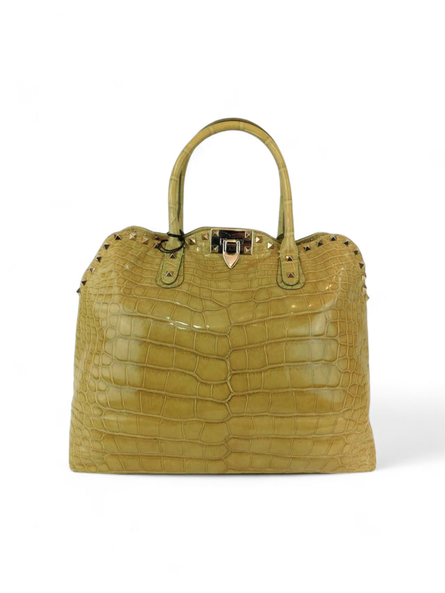 Valentino Garavani Crocodile Patent Leather Tote