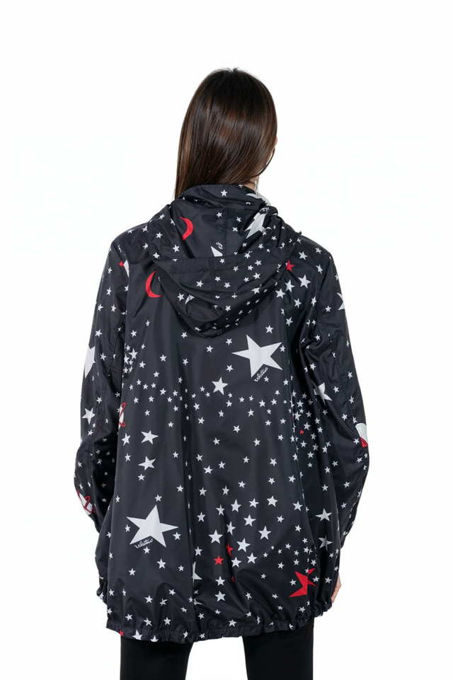 Valentino Stars and Moons Hooded Windbreaker Jacket