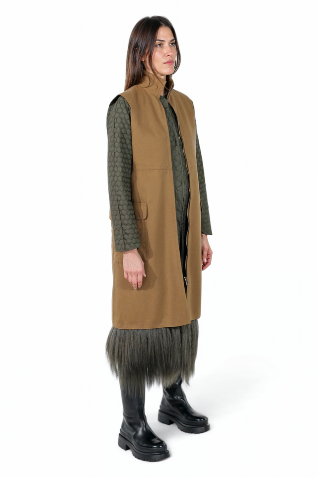 Valentino Wool Coat with Fur Fringe Hem