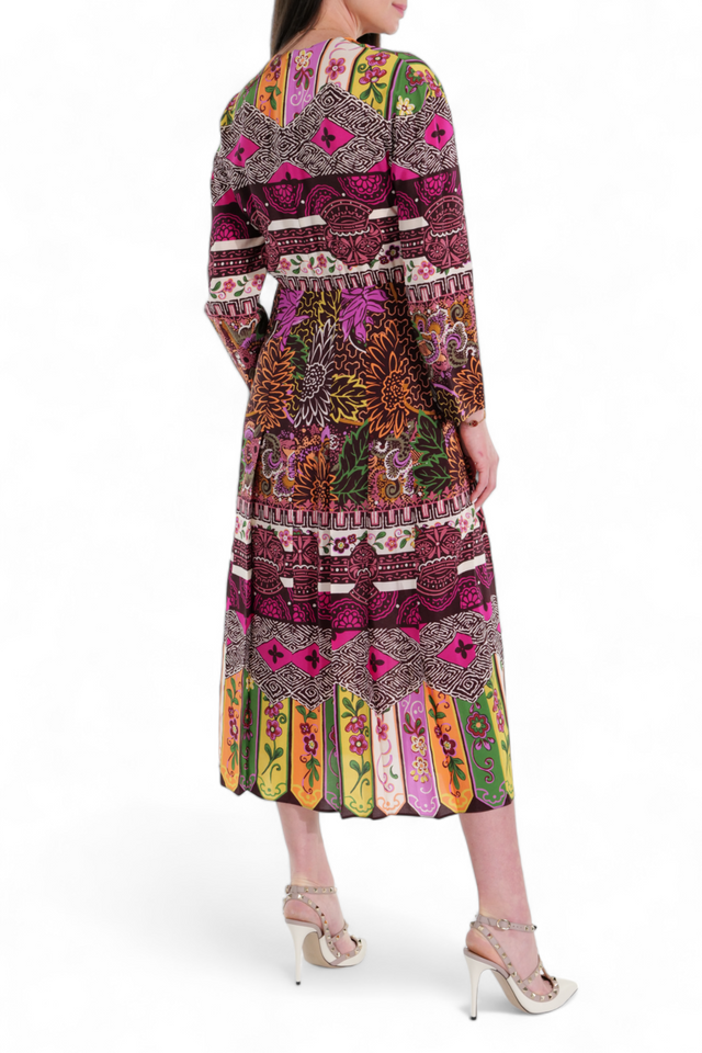 Valentino Psychedelic Folk A-Line Dress