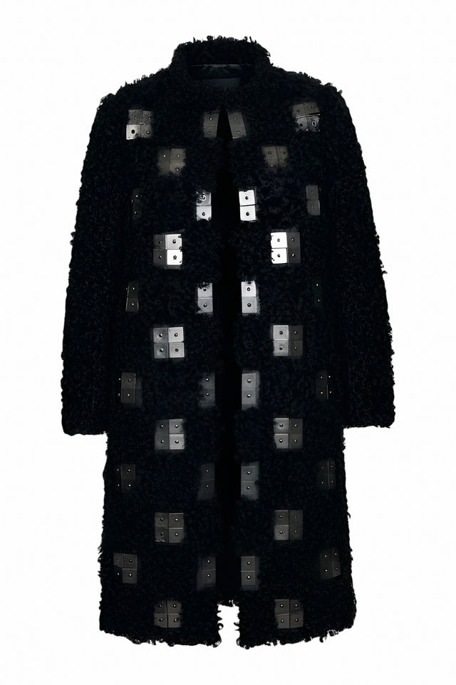 Valentino Shearling Embellished Long Coat