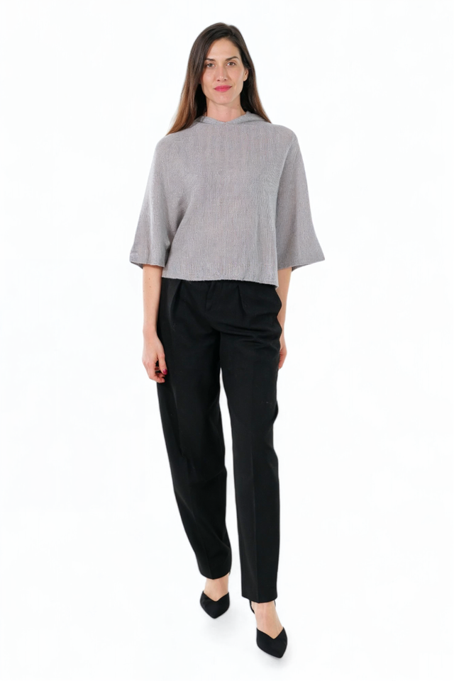 Fabiana Filippi Grey Relaxed Knit Top