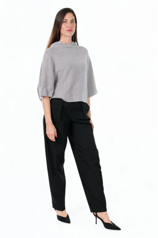 Fabiana Filippi Grey Relaxed Knit Top