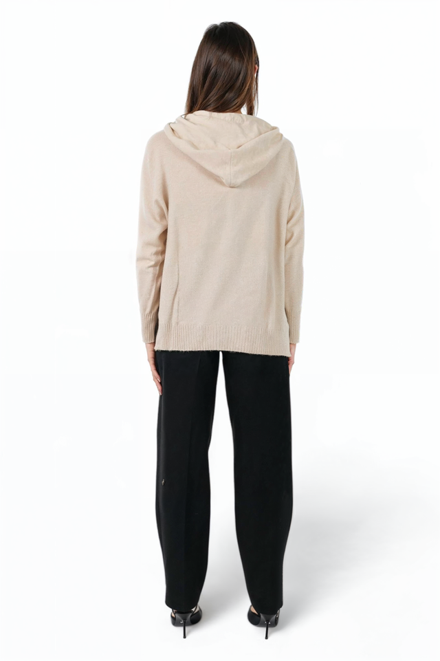 Fabiana Filippi Light Beige Hooded Sweater