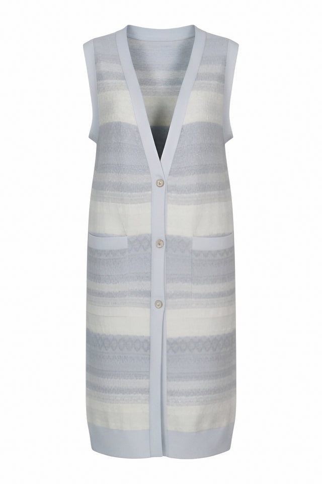 Fabiana Filippi Striped Knit Long Vest