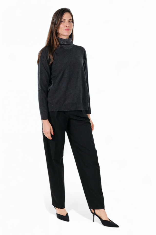 Fabiana Filippi Charcoal Turtleneck Sweater