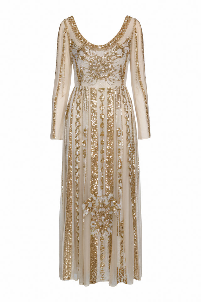 Valentino Gold Embellished Gown