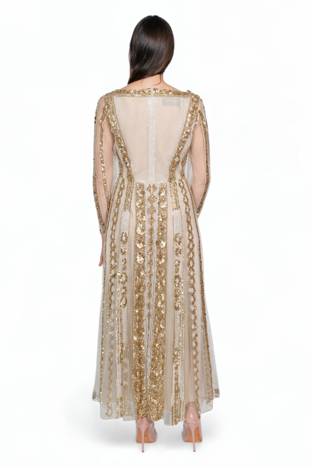 Valentino Gold Embellished Gown