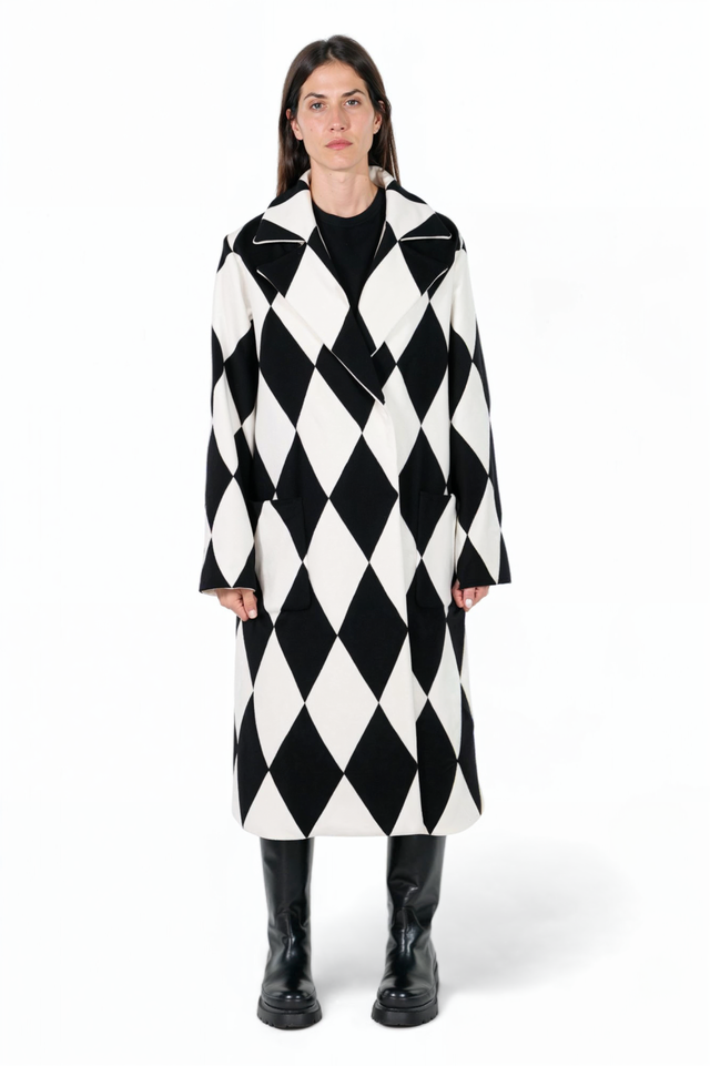 Valentino Harlequin Wool Coat