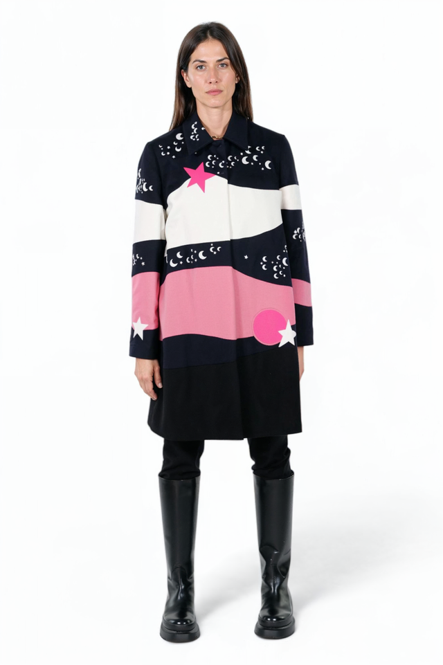 Valentino Star and Moon Wool Coat