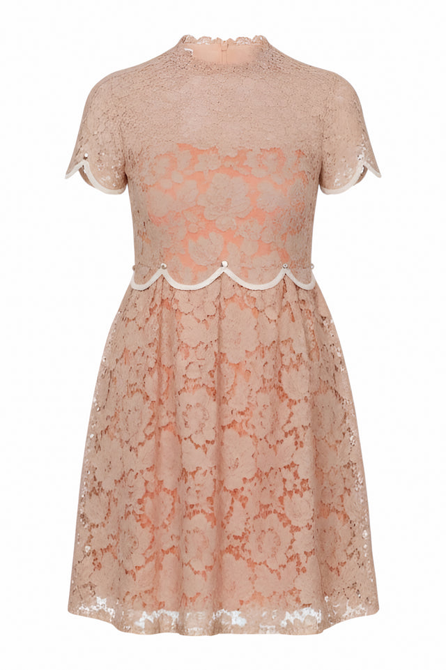 Valentino Scalloped Lace Mini Dress