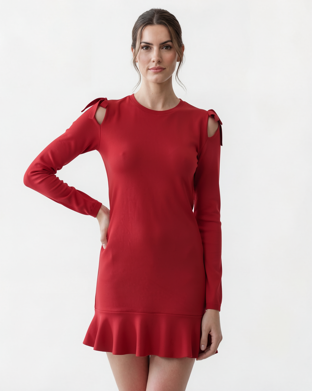 Women's Red Valentino Bow Knit Dress, Size Small