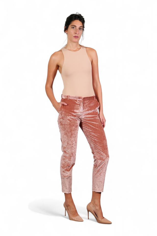 Fabiana Filippi Velvet Cigarette Pants — Rosewood