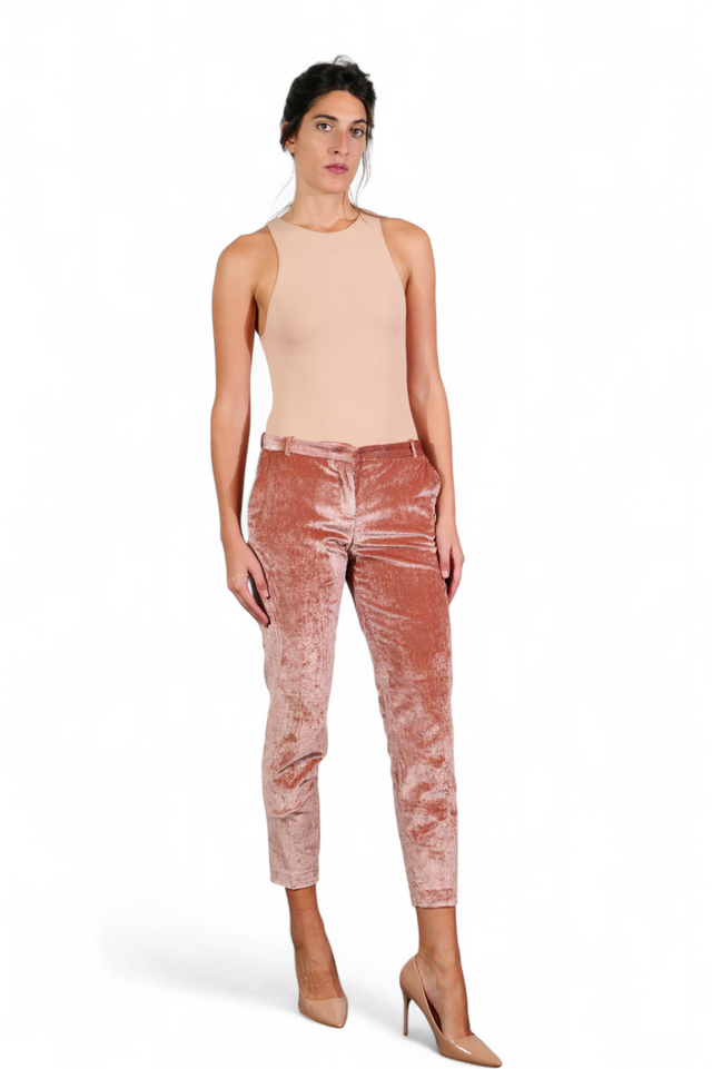 Fabiana Filippi Velvet Cigarette Pants — Rosewood
