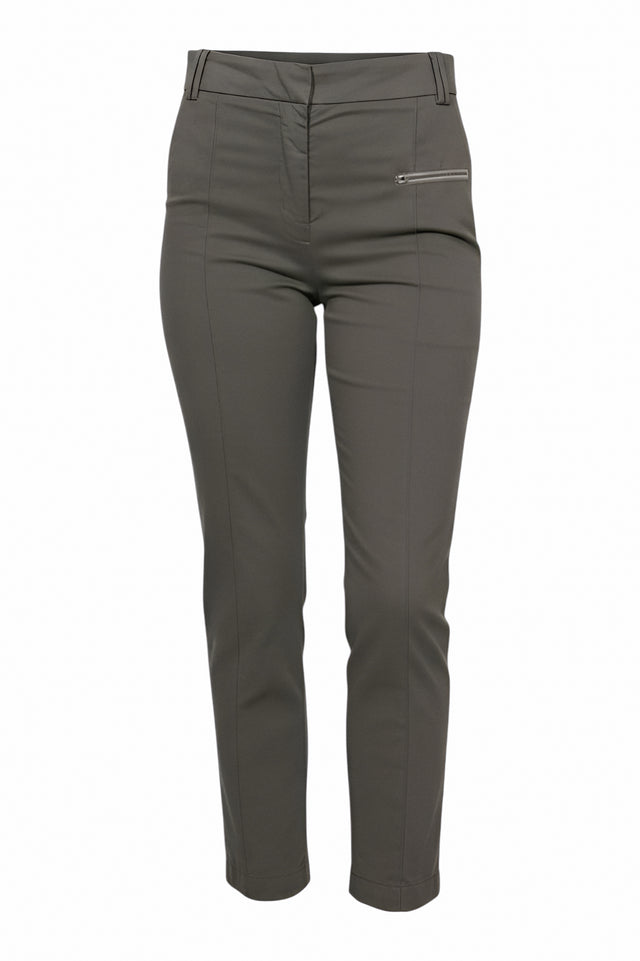 Fabiana Filippi Olive Stretch Cotton Slim Pants