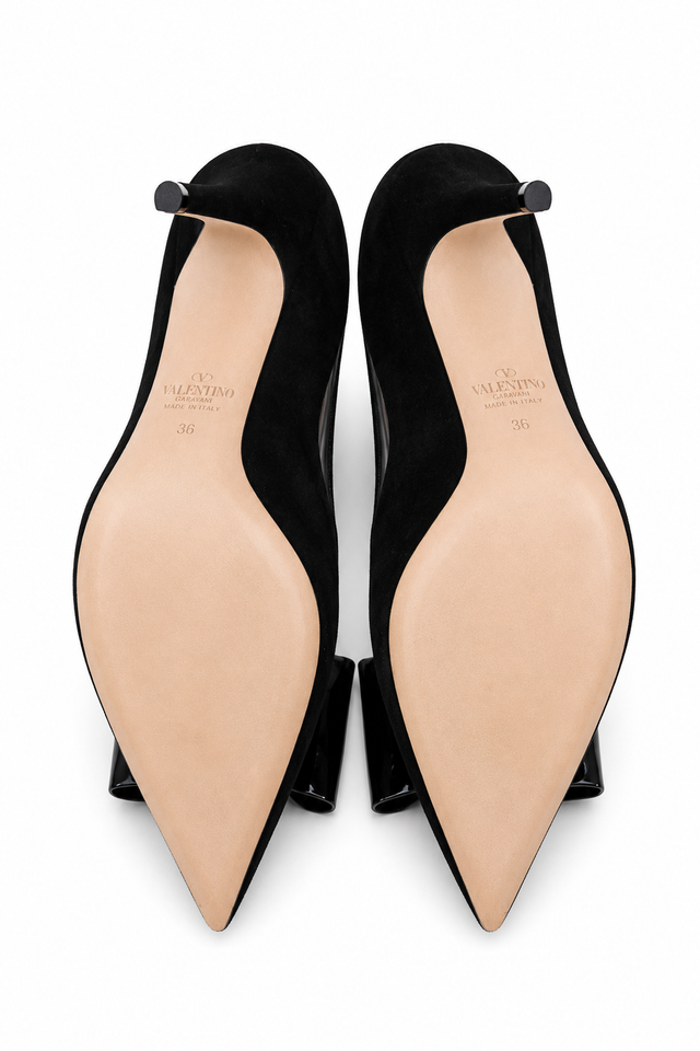 Valentino Suede Bow Detail Pumps