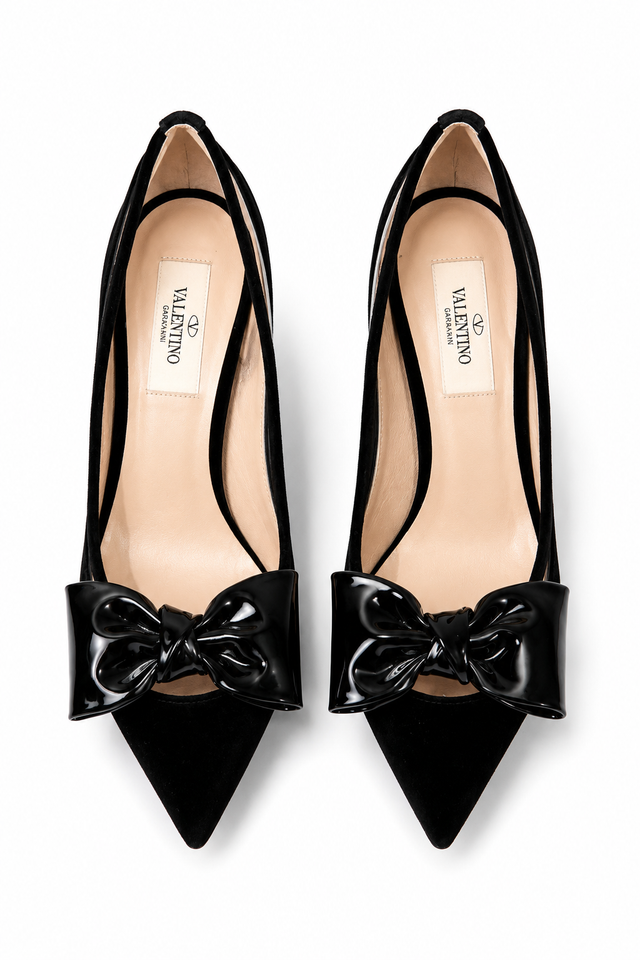 Valentino Suede Bow Detail Pumps