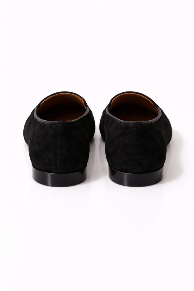 Valentino Garavani Suede Slip-On Loafers – Black