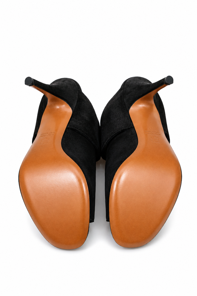 Etro Metallic Leather Cutout Mule Heels