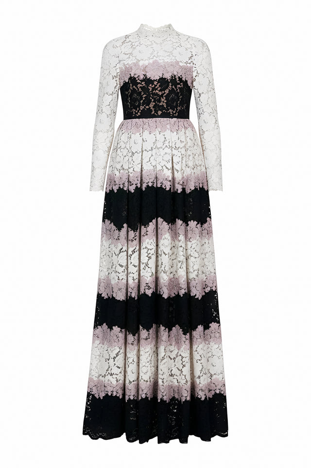 Valentino Monochrome Lace Elegance Gown