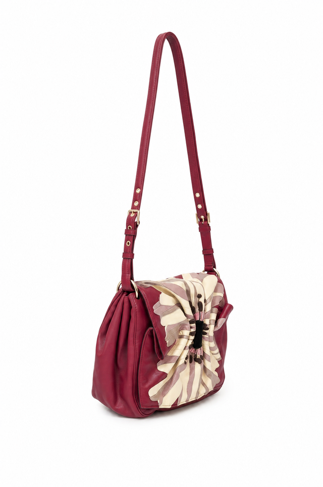 Valentino Garavani Atelier Leather Flower Shoulder Bag