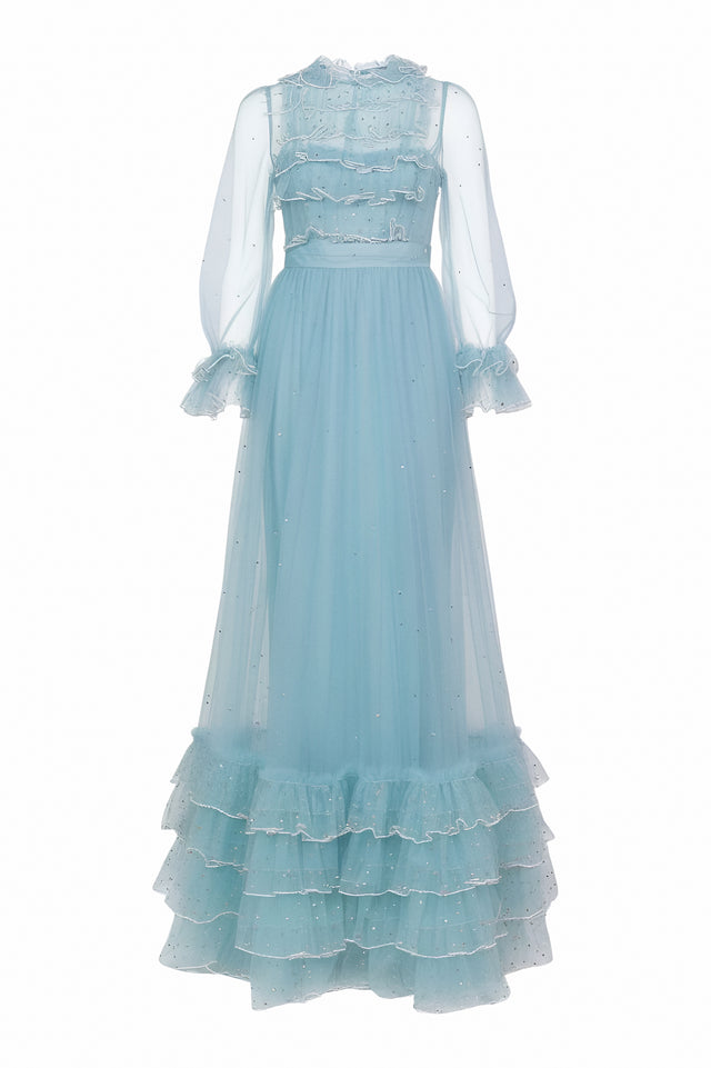 Valentino Powder Blue Tulle Gown
