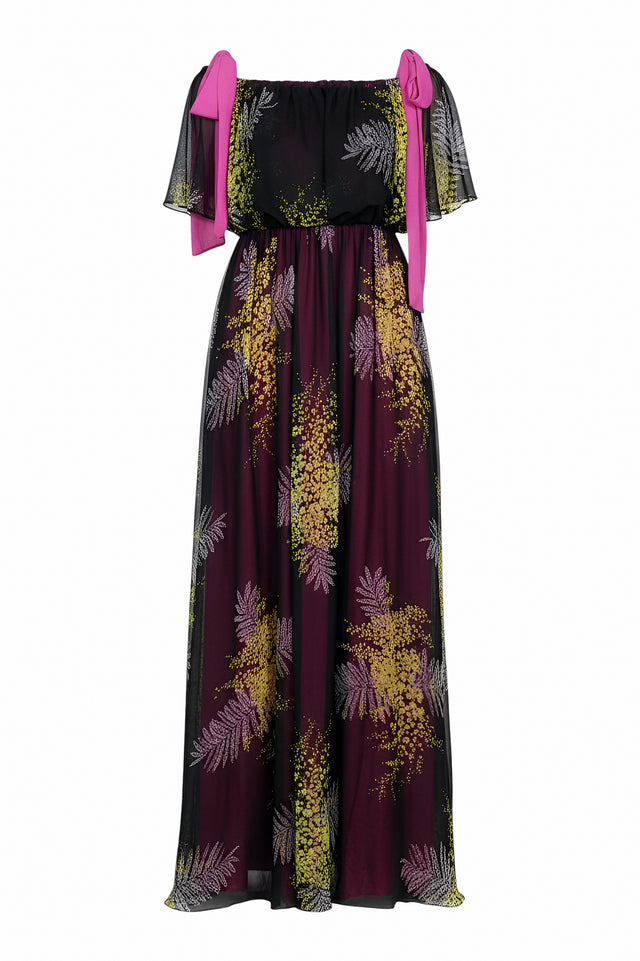 Valentino Off-Shoulder Floral Gown