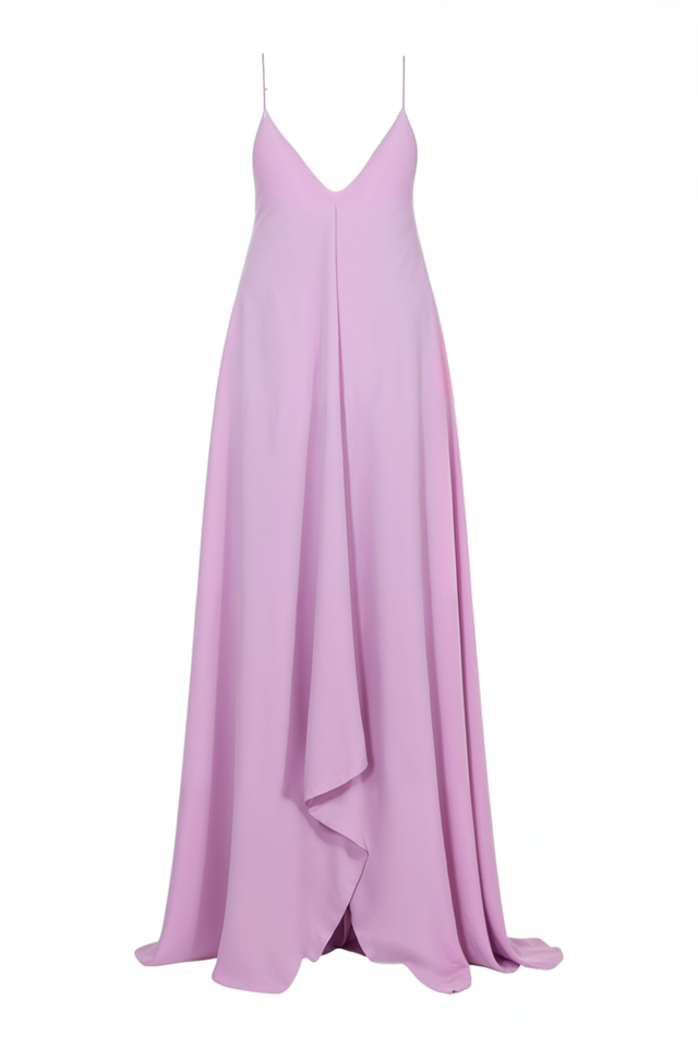 Valentino Draped  Maxi Dress in Lilac