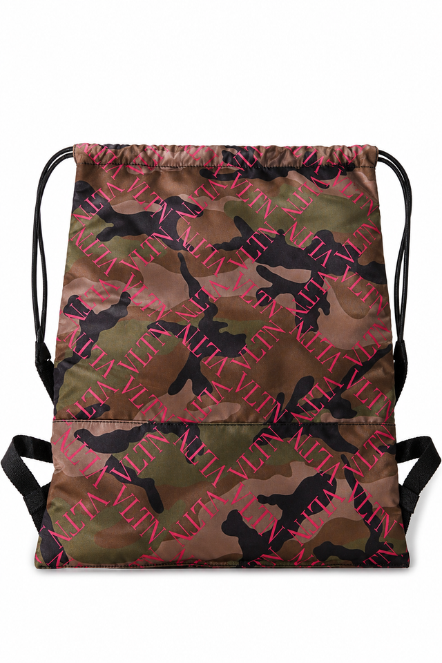 Valentino Garavani VLTN Camouflage Drawstring Backpack
