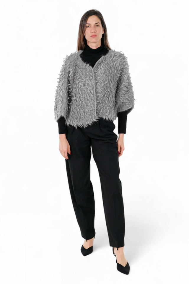 Fabiana Filippi Textured Grey Cardigan