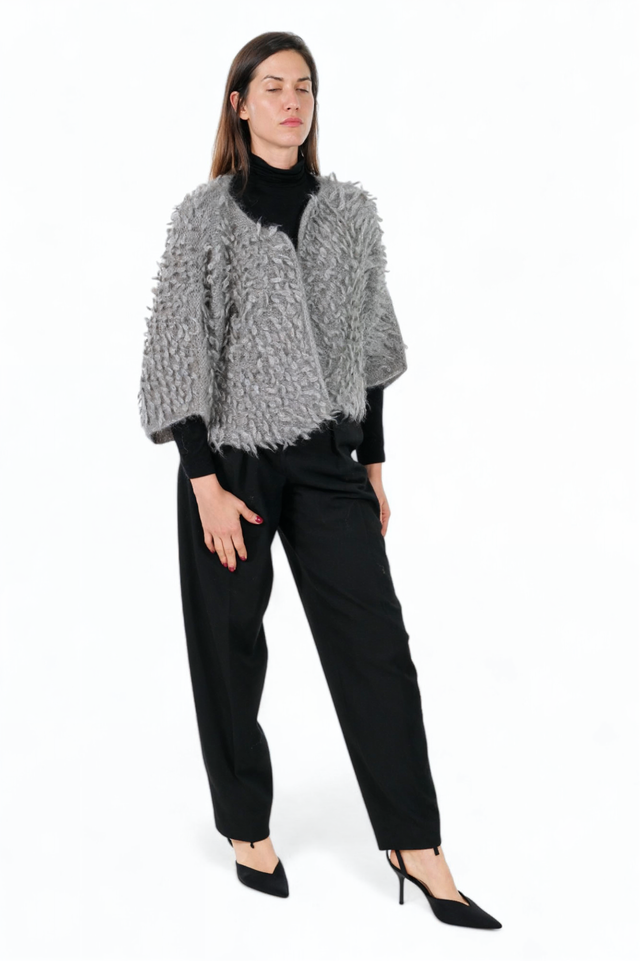 Fabiana Filippi Textured Grey Cardigan