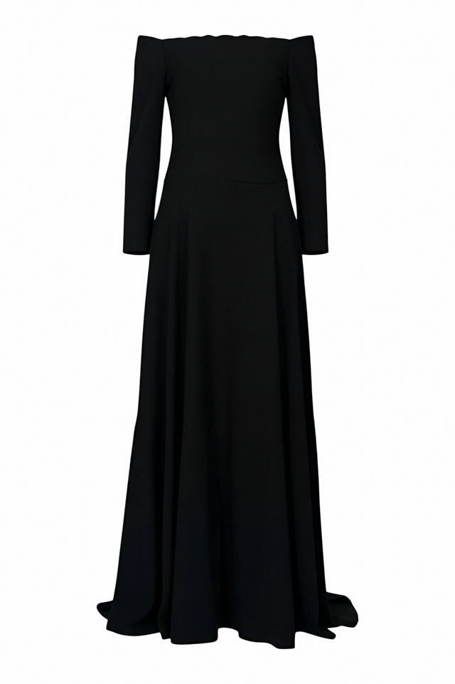 Valentino Off-Shoulder Gown in Classic Black