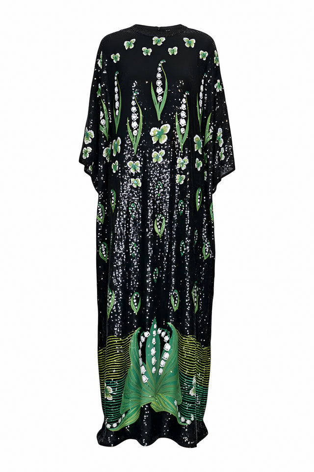 Valentino Sequined Floral Embroidered Gown