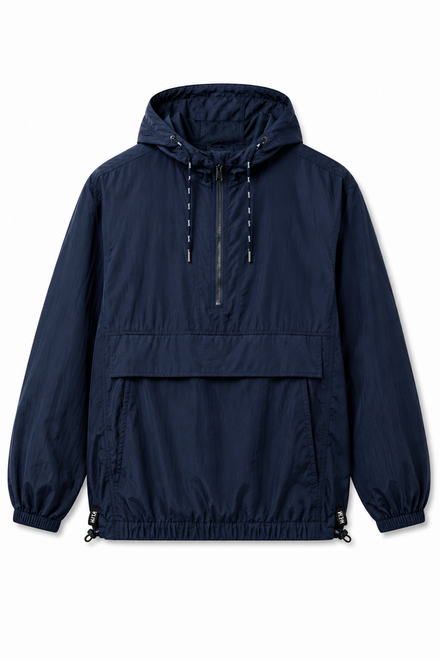 Valentino Men’s Navy Lightweight Hooded Anorak Jacket