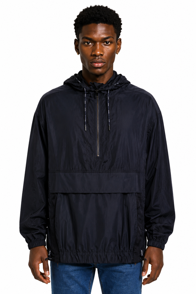 Valentino Men’s Navy Lightweight Hooded Anorak Jacket