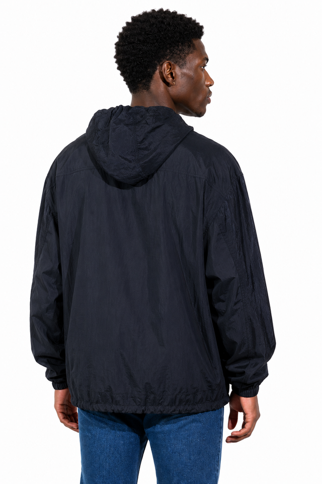 Valentino Men’s Navy Lightweight Hooded Anorak Jacket