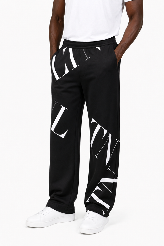Valentino VLTN Macro Logo Track Pants in Black