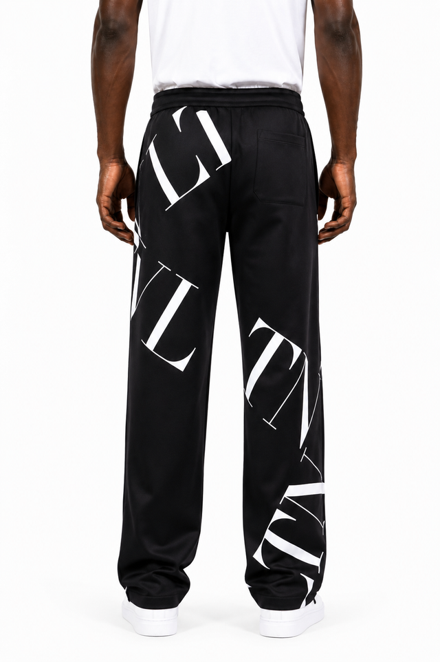 Valentino VLTN Macro Logo Track Pants in Black