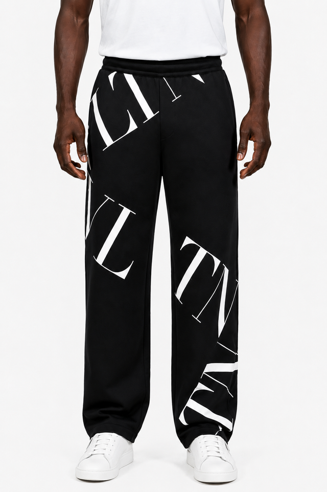 Valentino VLTN Macro Logo Track Pants in Black