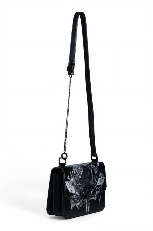 Valentino Garavani Rose Print VLogo Signature Shoulder Bag