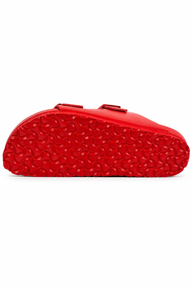 Valentino Garavani Double Strap Slide Sandals – Red