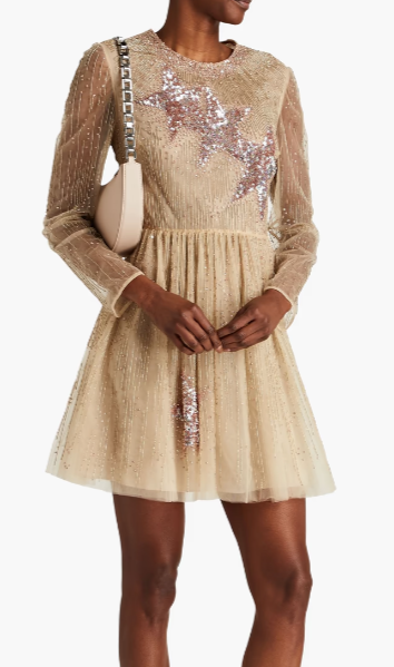 VALENTINO  Embellished tulle mini dress